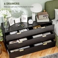 thumbnail image 4 of HOMCOM 6 Drawer Dresser for Bedroom Chest of Drawers Gold Handles and Legs, 4 of 10