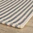 thumbnail image 4 of Pinstripe Navy/Ivory Handwoven Indoor/Outdoor Rug, 4' x 6', 4 of 5