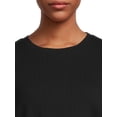 thumbnail image 4 of Time and Tru Knit Long Sleeve Crewneck Top, 4 of 5