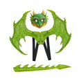 thumbnail image 2 of Disfraz de dragón para niños Fernando Verde, 2 of 8