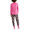thumbnail image 2 of Women's and Women's Plus License Pajama Plush Fleece Sleep Top and Pant 3 Piece Giftable Sleepwear Set, 2 of 4