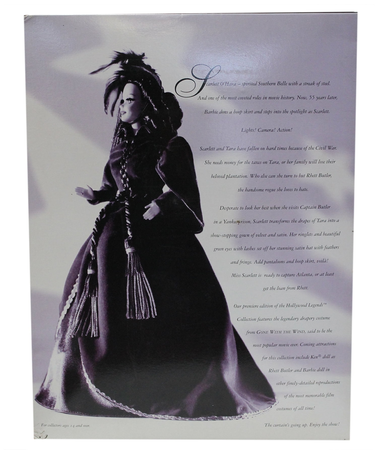1994 Hollywood Legends Scarlett O'Hara Barbie, NRFB, (12045) Non-Mint Box
