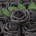 thumbnail image 2 of Morttic Artificial Flowers 25pcs Real Touch Fake Rose with Stems Foam Roses Bulk for DIY Wedding Bouquets Centerpieces Arrangements Party Baby Shower Home Decorations,Black, 2 of 12