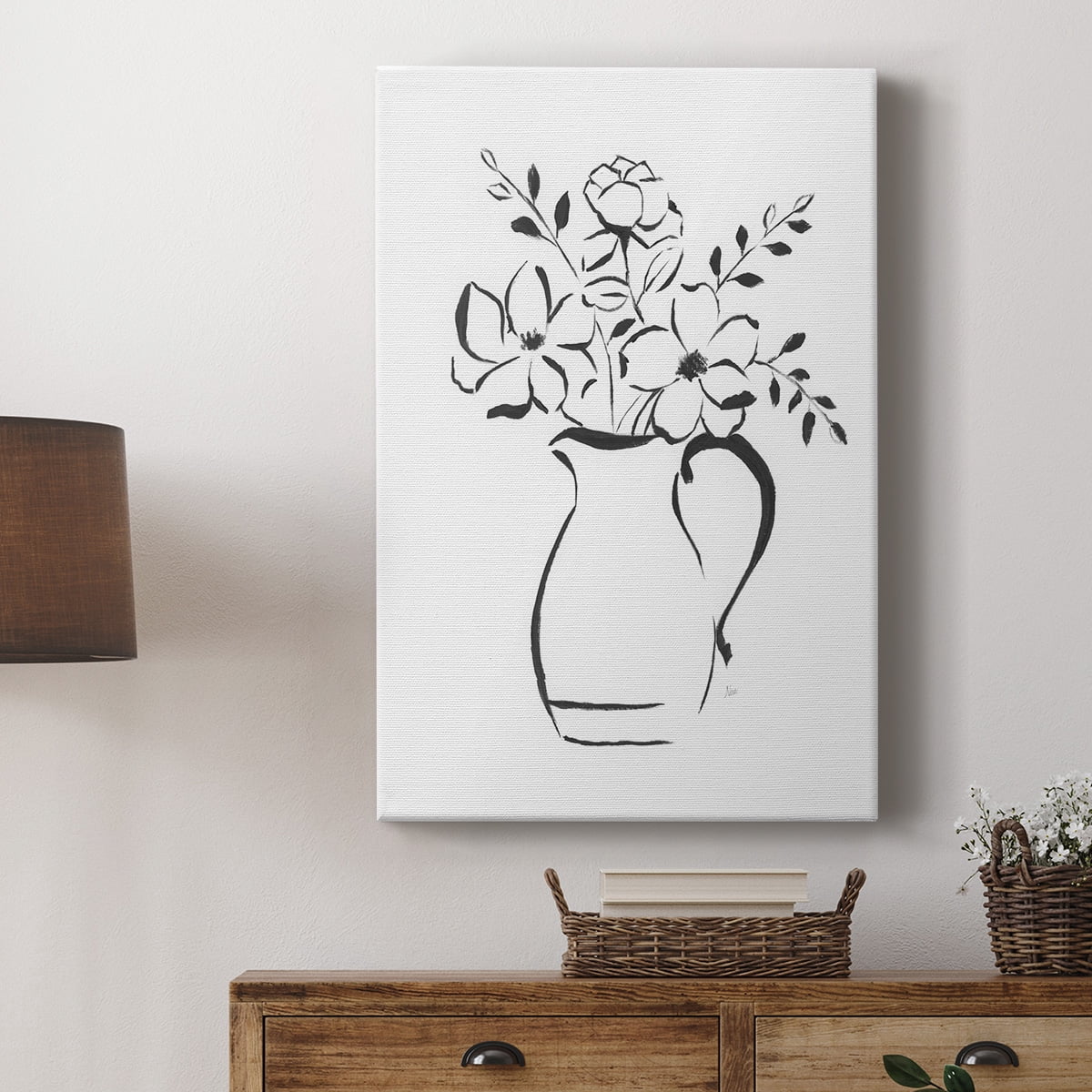Sketchy Bouquet II Premium Gallery Wrapped Canvas - Ready to Hang