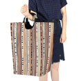 thumbnail image 4 of Yayeee Freestanding Laundry Hamper with Handle Collapsible Large Storage Basket for Clothes, Brown Abstract Dots, 4 of 7