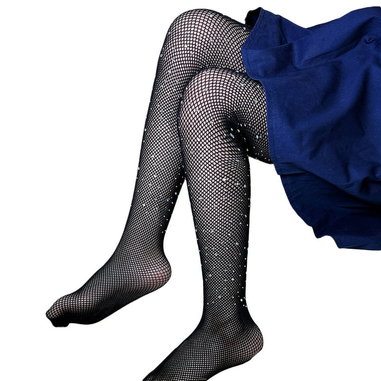 Kids Girls Mesh Net Fishnet Hollow Out Pantyhose Tights Drilling Stockings  Rhinestone Shinny Tights Pantyhose Lightning Stockings