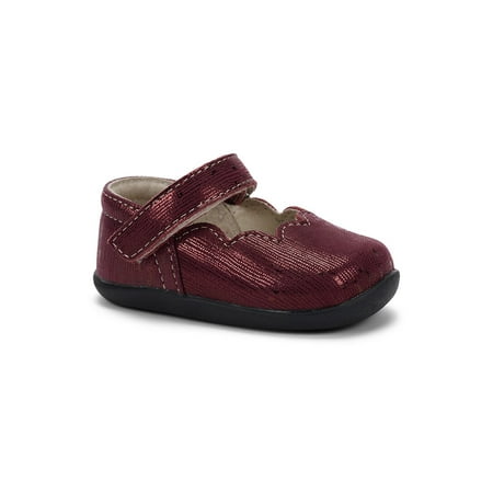 Size 4 infant See Kai Run Susie INF Casual Leather First Walker  Red