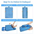 thumbnail image 5 of Tirrinia Large Picnic Blanket Beach Blankets, 80''x60'' Gingham Picnic Mat Waterproof Sand Proof Foldable Portable for Outdoor Camping Hiking Travel Grass Park Music Festival Lawn Mats, Blue, 5 of 7
