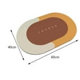 thumbnail image 3 of 40x60cm Non Slip Bath Mat Quick Drying Bath Rugs Thick for Doorway Bathroom Oval B, 3 of 9