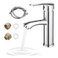 thumbnail image 1 of Llave Mezcladora Baja Monomando Para Lavabo Fregadero Grifo Xtellar plateado, 1 of 3