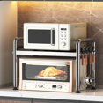 thumbnail image 2 of Microwave Shelves, Kitchen Tabletop Oven Racks Countertop Rice Cooker Storage Racks Stainless Steel Shelves Heavy Duty Grills For Kitchens Restaurants Hotels LYWY (Color : A, Size : 53X36X54CM), 2 of 7