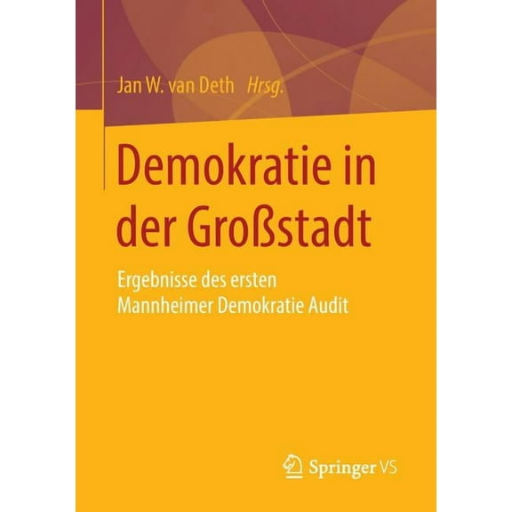 Demokratie in Der Großstadt: Ergebnisse Des Ersten Mannheimer Demokratie Audit, (Paperback)