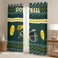 thumbnail image 2 of Homewish Modern Football Rugby Player Blackout Curtains Set of 2 (52x84 Each), Olive Yellow Stripe Line Window Curtains, Cartoon Sports Theme Curtains and Drapes, Living Room Curtains Decor, 2 of 5