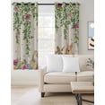 thumbnail image 2 of Easter Rabbits Blackout Curtains for Bedroom Living Room Darkening Curtains 84 Inch Length 2 Panels Set Cute Bunny Eggs Flowers Botanical Spring Beige Window Curtain Window Treatment Drapes 42"x84", 2 of 9