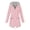 Pink, variant on WTOBBY Women Solid Stripe Mid-Length Waterproof Sun Protective Outdoor Sports Rain Jacket, Hooded Windproof for Hiking and Casual,Army Green L