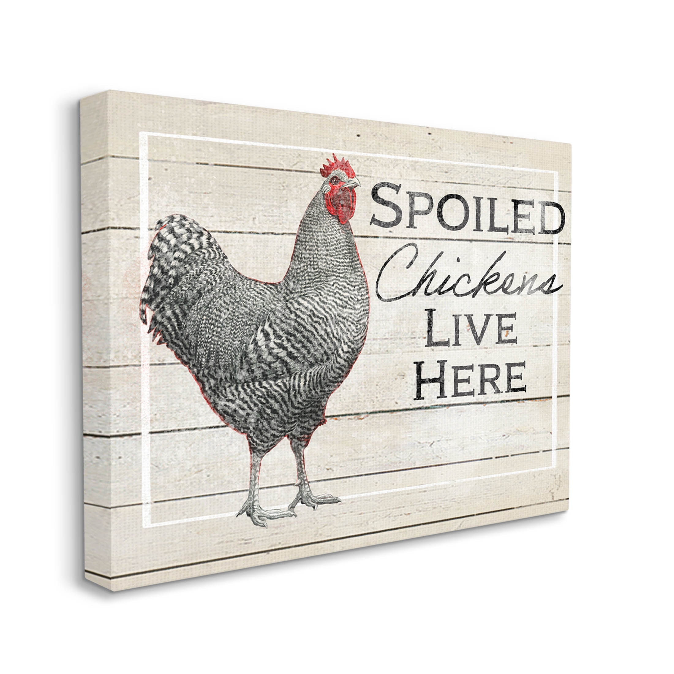 Stupell Industries Spoiled Chickens Live Here Phrase Graphic Art Gallery Wrapped Canvas Print Wall Art, Design by The Saturday Evening Post
