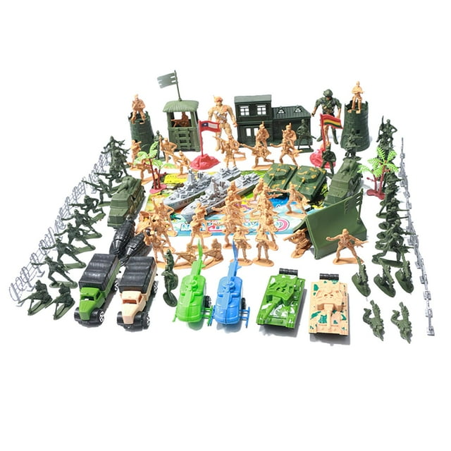 Juego de vehículos del modelo Macarena Kit de juguetes de soldados del ejército 112 piezas