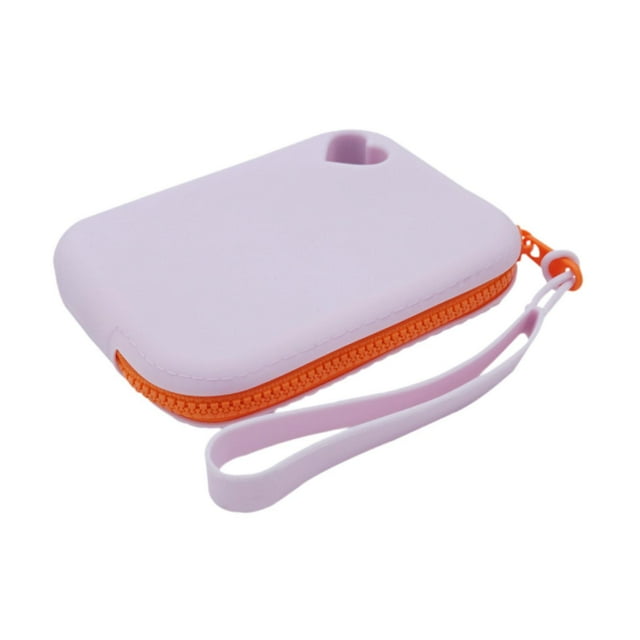 Bolso de la bolsa del auricular Bolso cosmético del silicón Bolso del viaje Bolso del artículo de tocador Pequeño bolso del maquillaje de la horquilla Violeta