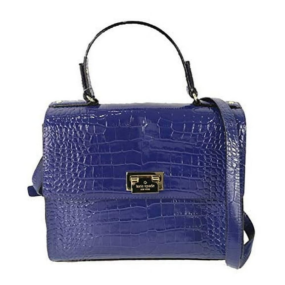 Kate Spade New York Knightsbridge Croco Leather Doris Satchel, Asilah Blue