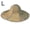 Diameter 46cm, variant on Natural Rush Straw Foldable Sun Hat with Wide Brim, Adjustable Chin Strap, S/L Sizes, 1 Piece