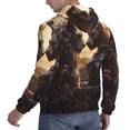 thumbnail image 6 of Pofeuu Romantic Flower Lion Couple Print Mens Casual Hooded Collar Drawstring Hoodies Pullover Sweatshirts Casual Long Sleeve Shirts-Medium, 6 of 7