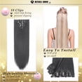 thumbnail image 3 of MY-LADY 26Inches 8Pcs/Set 18 Clips in Hair Extensions Straight Hairpieces Heat Resistant Synthetic Fiber Full Head Clip in Hair Hairpieces, 3 of 8