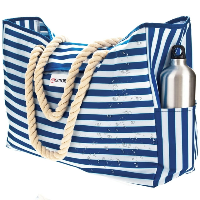 Bolsa de Playa SHYLERO Resistente al Agua con Bolsa Hermética y Bolsillos