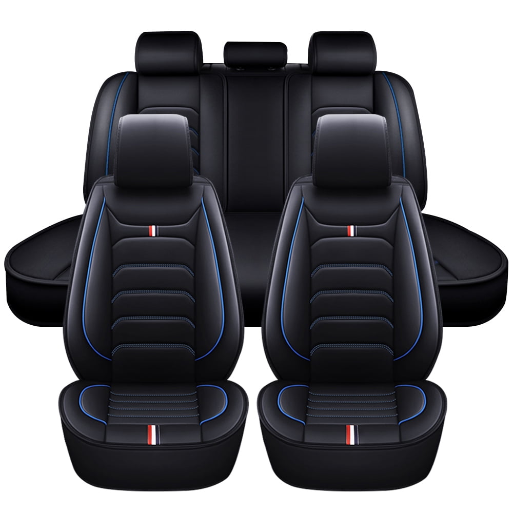 OTOEZ Car Seat Covers Luxury Leather 5-Seats Full Set Protector Universal for Auto Sedan SUV