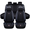 thumbnail image 2 of OTOEZ Car Seat Covers Full Set 5 Seat Leather Front Back Cushion Pad Protector For Honda Toyota Chevy Ford Nissan Universal Fit, 2 of 12