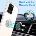 thumbnail image 4 of Samsung Galaxy S20 Ultra Case 6.9" Full Clear Flexible Silicone Anti-Scratch Anti-Yellowing Soft TPU Bumper Cover Shockproof Ring Holder Kickstand Transparent Protective Cases - Crystal Clear, 4 of 16