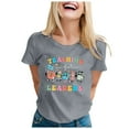 thumbnail image 2 of Kindergarten Teacher Lady Shirt Back to School Rainbow Preschool Teacher T Shirt Hello Kindergarten T Shirt Top Z05-Adult-Grey, XXL, 2 of 3