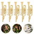 thumbnail image 3 of Miangastore 12pcs Miniature Musical Instruments For Christmas Tree Decoration Diy Accessories Plastic Trumpet For Dollhouse And Holiday Ornaments, 3 of 8