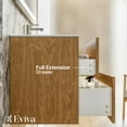 thumbnail image 2 of Eviva Lumber 44 Inch Wall Mount Solid Oak Vanity with Solid Surface Integrated Sink, 2 of 5