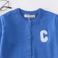 thumbnail image 6 of TOWED22 Baby Girl Cardigan Sweater Long Sleeve Button Up Knit Sweatshirt Jacket Toddler Baby Girl Fall Outfits(Blue,3-4 Y), 6 of 7