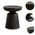 thumbnail image 2 of Lipstore Small End Table Minimalistic Round Coffee Table for Bathroom NightStand Dorm Black, 2 of 8