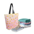 thumbnail image 2 of FORMRS Womens Canvas Tote Bag with Zipper Inner Pocket Shoulder Handbag, Gradient Pink Stars, 2 of 7