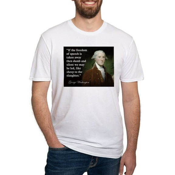 CafePress - George Washington Freedom Of Fitted T Shirt - Fitted T-Shirt, Vintage Fit Soft Cotton Tee