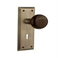 thumbnail image 2 of Nostalgic Warehouse Nykbrn_Sd_Kh Brown Porcelain Solid Brass Single Dummy Door Knob -, 2 of 2