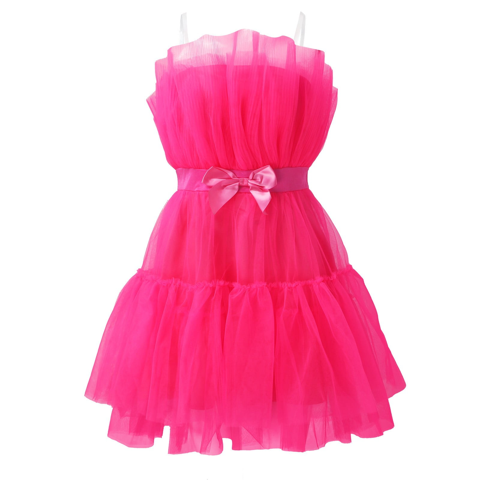 Hot Pink Poofy Dresses