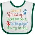 thumbnail image 3 of Inktastic Tennis Player Like Daddy Boys or Girls Baby Bib, 3 of 4