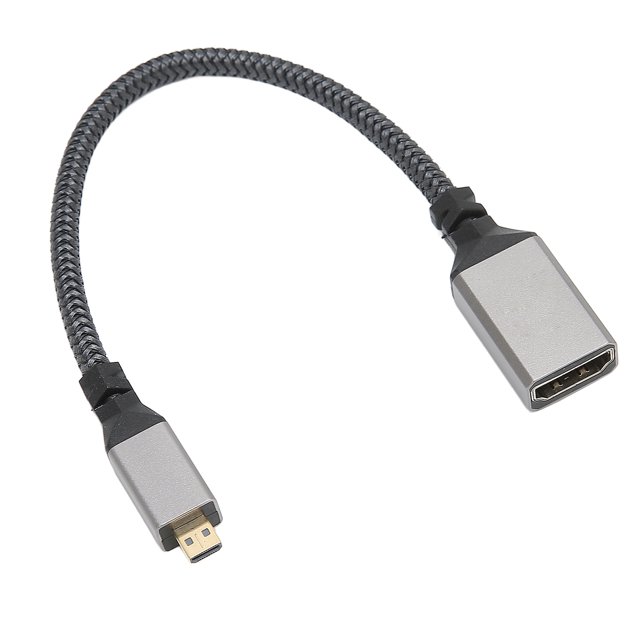 HD Multimedia Interface Cable, Widely Compatible HD Multimedia Interface Adapter Cable Slim Design 18Gbps Transmission Pure Copper 4K 60Hz for Camera Straight 0.2 Meters / 7.87in