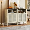 thumbnail image 6 of HOMCOM Sideboard Buffet Cabinet with Storage, Modern Accent Cabinet with 2 Doors and Adjustable Shelf, Coffee Bar Cabinet, Natural, 6 of 9