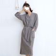 thumbnail image 1 of Albornoz de algodón alargado de gran tamaño, camisón de mujer para primavera y otoño, ropa fina para el hogar para las cuatro estaciones, pijamas de pareja para hombre para verano, 1 of 6