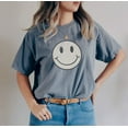 thumbnail image 4 of SMILEY FACE Garment Dyed Graphic T-Shirt, 4 of 7