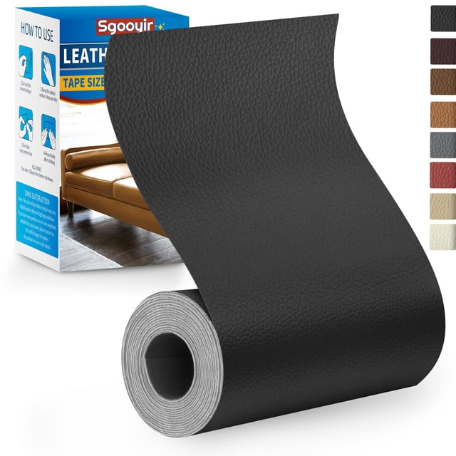 Kit de cinta adhesiva de reparación de piel Sgooyir de 4 x 63 cm para muebles