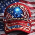 thumbnail image 5 of 250th Anniversary Hat America 250 Merchandise Red, Fashion Cap for Men Women Unstructured 1776-2026 4th of July Memorial Day, 5 of 6