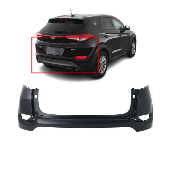DCP Rear Upper Bumper Cover For 2016-2018 Hyundai Tucson Primed HY1114103
