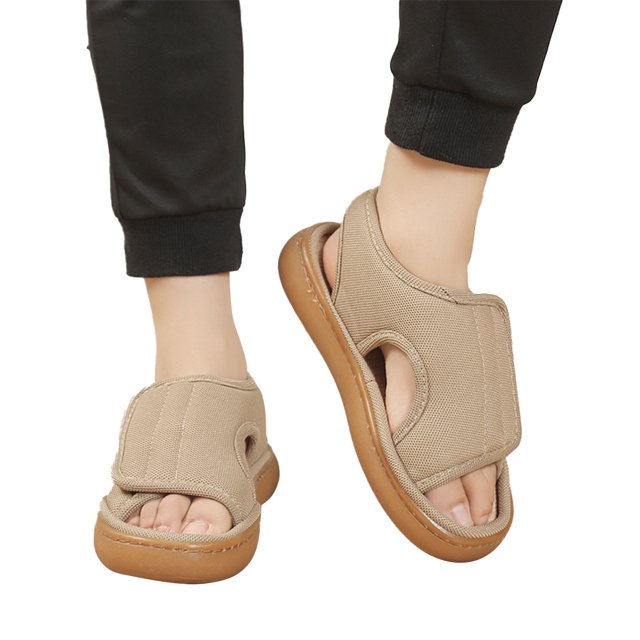 Sandalias diabéticas unisex zapatos para mujeres (caqui 48-49)