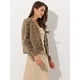 thumbnail image 3 of Abrigo mullido de piel sintétisin cuello chaquerecortacálide invierno pamujer Caqui XL, 3 of 6