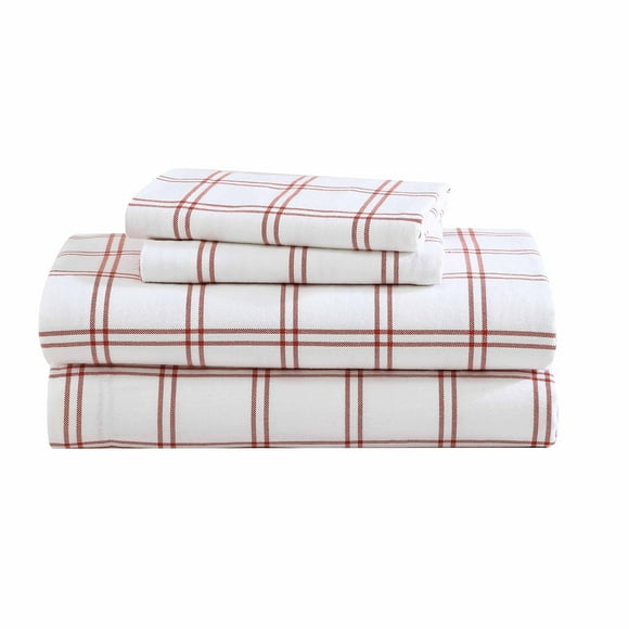 Eddie Bauer- Twin Xl Sheet Set, Cotton Flannel Bedding Set, Brushed For Extra Softness, Cozy Home D